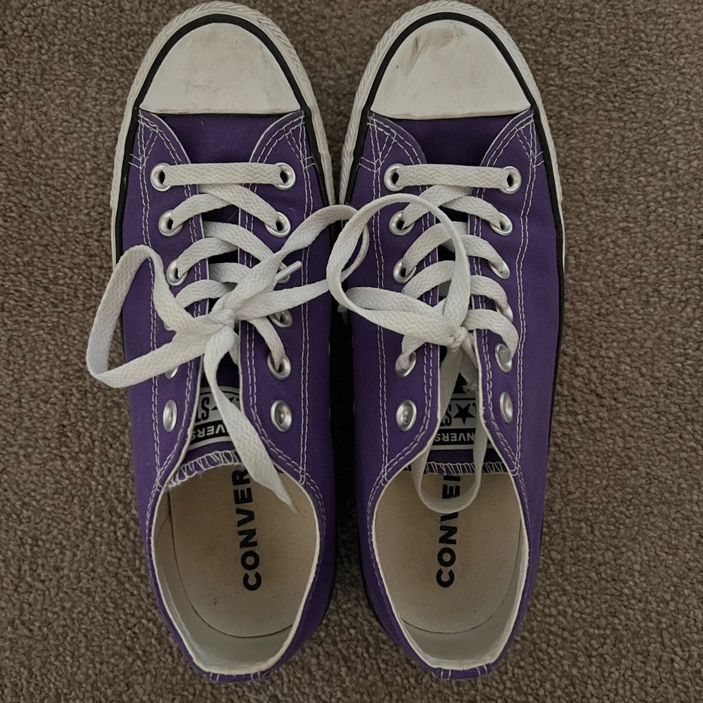 Converse Purple Canvas Sneakers